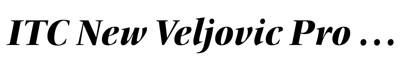 ITC New Veljovic Pro Display Black Italic